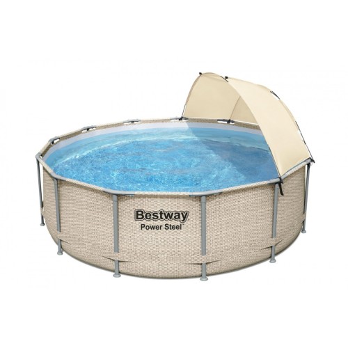 BESTWAY 396x107cm 13ft Power Steel Rack bazén s baldachýnem