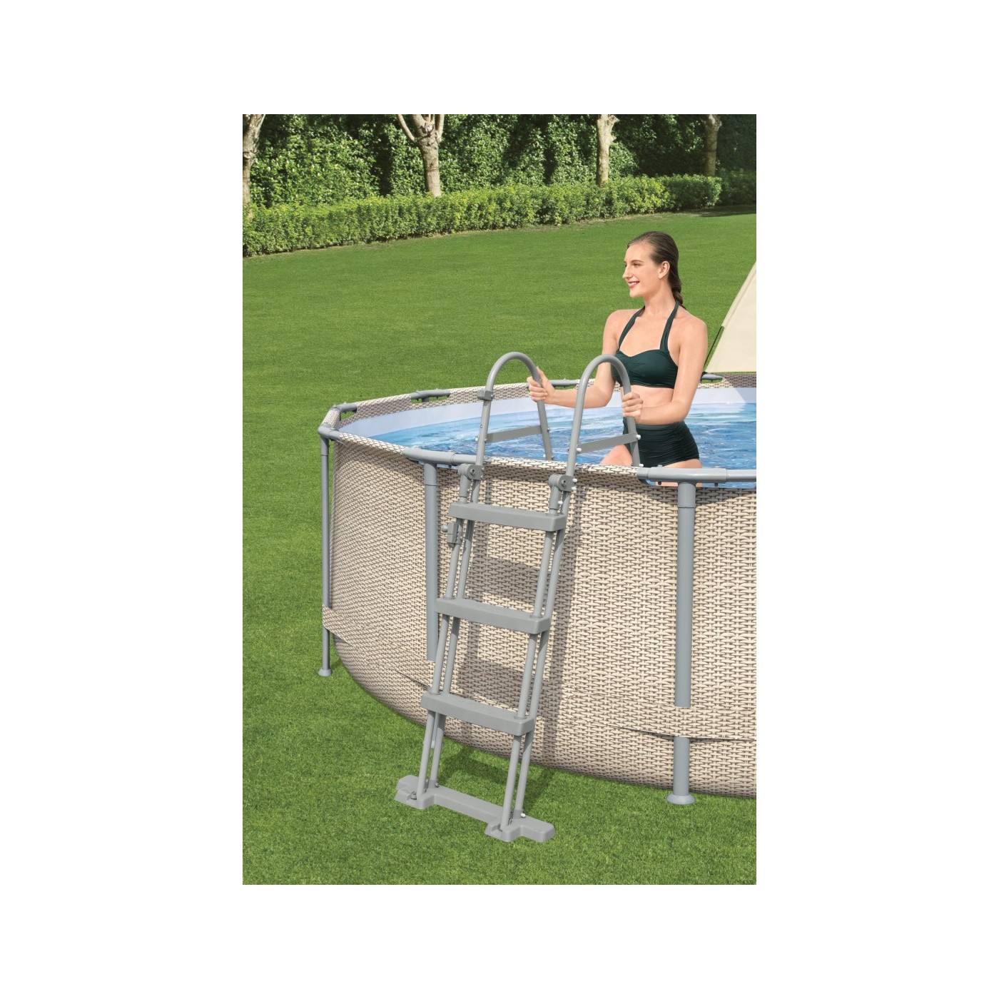 BESTWAY 396x107cm 13ft Power Steel Rack bazén s baldachýnem