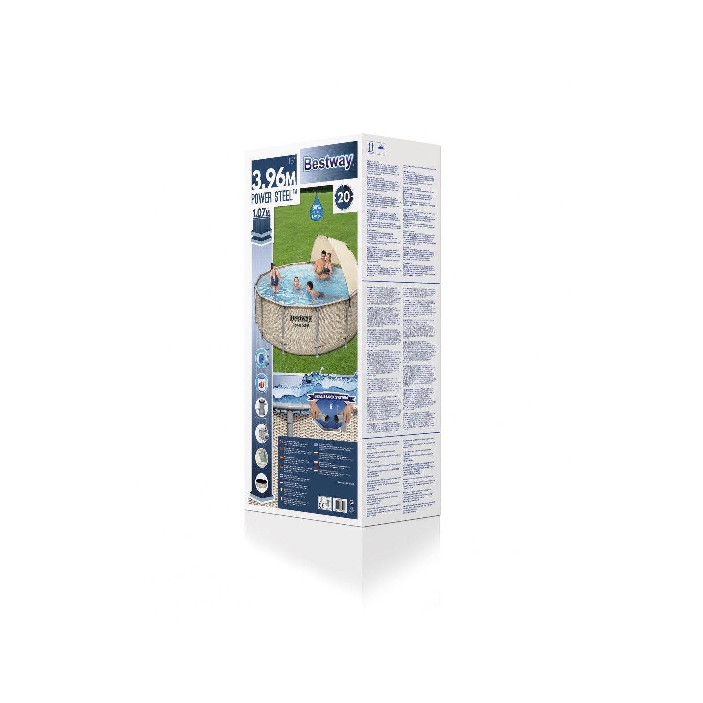BESTWAY 396x107cm 13ft Power Steel Rack bazén s baldachýnem