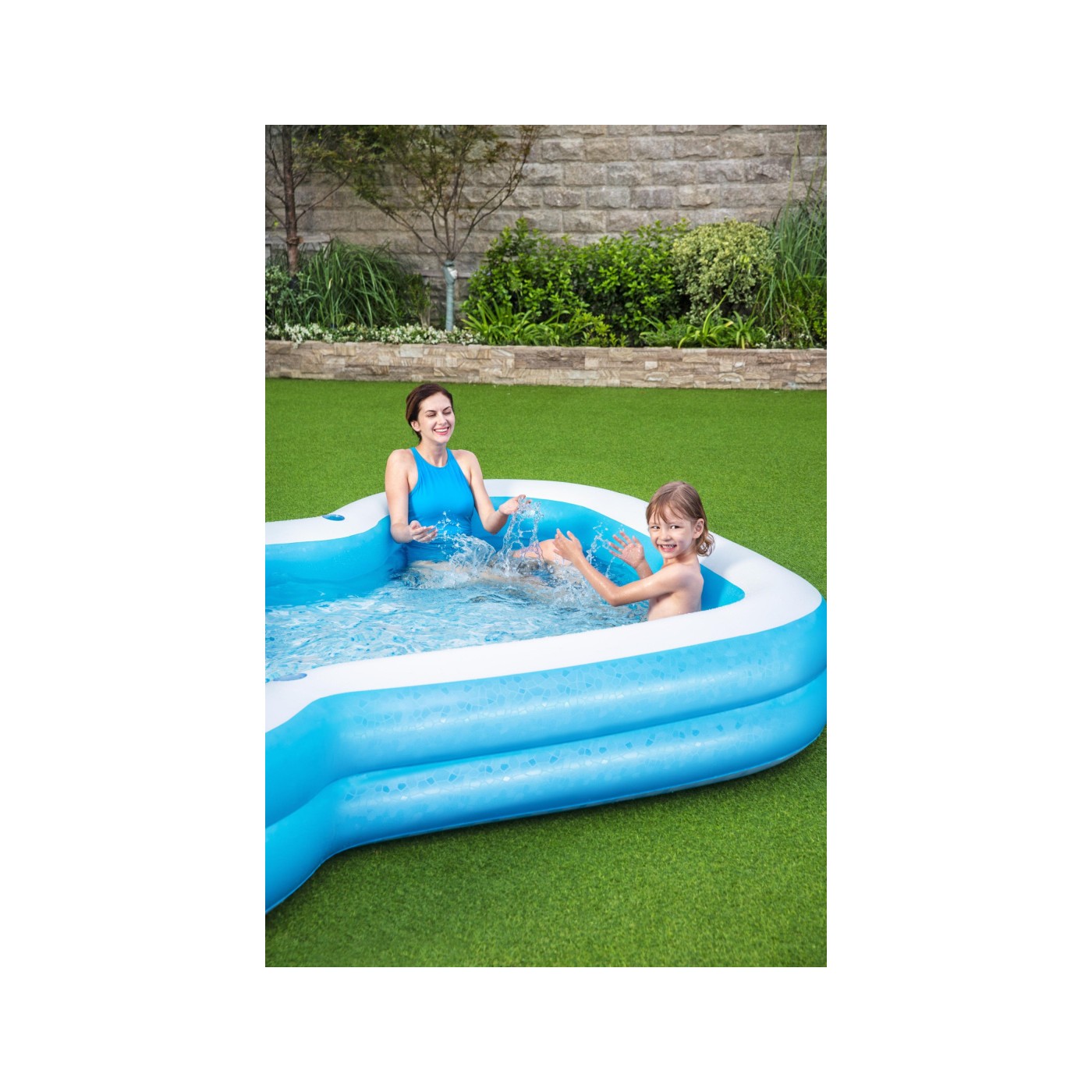 Sluneční nafukovací bazén pro rodinu 305x274x46cm BESTWAY + 2 místa na nápoje