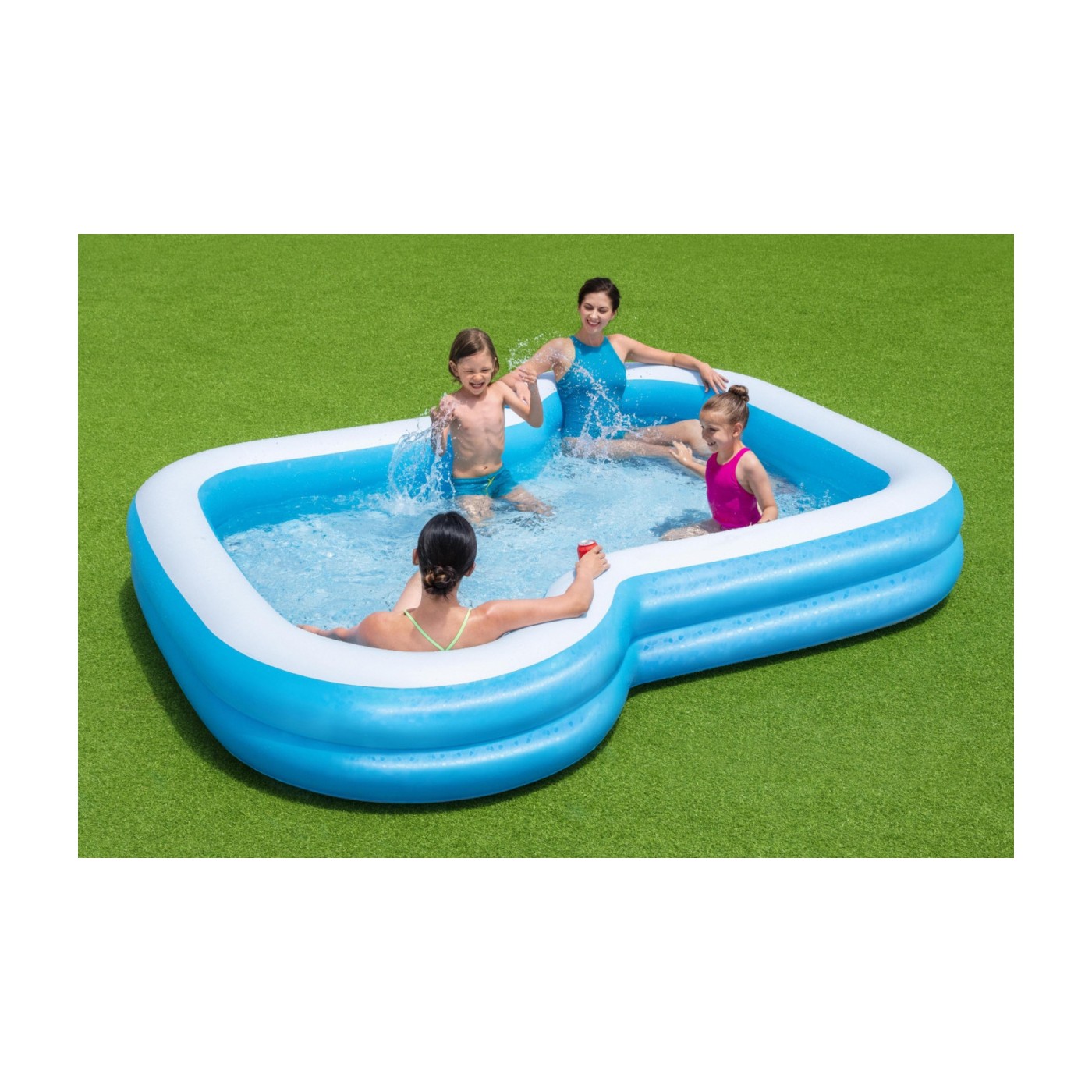 Sluneční nafukovací bazén pro rodinu 305x274x46cm BESTWAY + 2 místa na nápoje