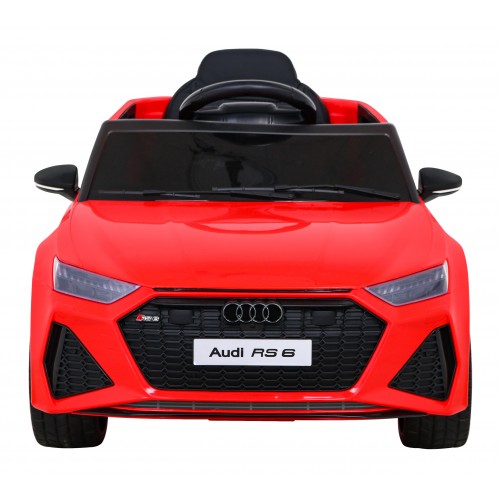 Audi RS 6 Elektrické Dětské Auto Červené + dálkové ovládání + Kola EVA + pomalý start + Audio LED
