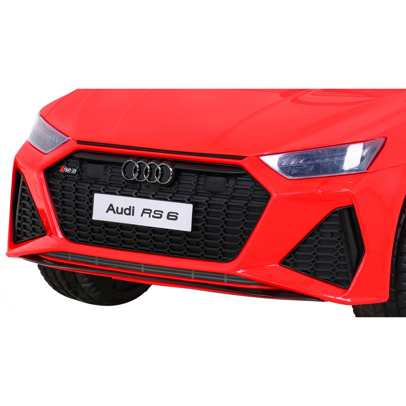 Audi RS 6 Elektrické Dětské Auto Červené + dálkové ovládání + Kola EVA + pomalý start + Audio LED