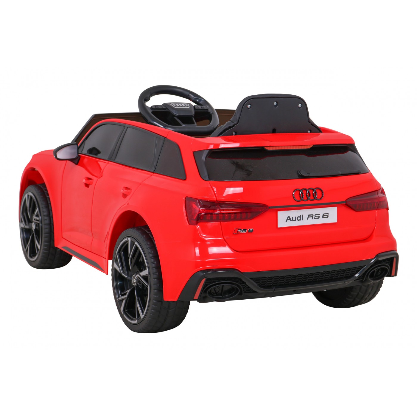 Audi RS 6 Elektrické Dětské Auto Červené + dálkové ovládání + Kola EVA + pomalý start + Audio LED