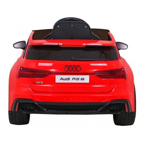 Audi RS 6 Elektrické Dětské Auto Červené + dálkové ovládání + Kola EVA + pomalý start + Audio LED