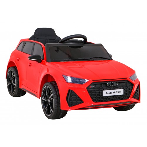 Audi RS 6 Elektrické Dětské Auto Červené + dálkové ovládání + Kola EVA + pomalý start + Audio LED