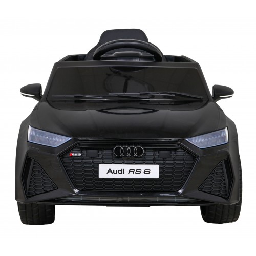 Audi RS 6 Dětské elektrické auto černé + dálkové ovládání + Kola EVA + pomalý start + Audio LED
