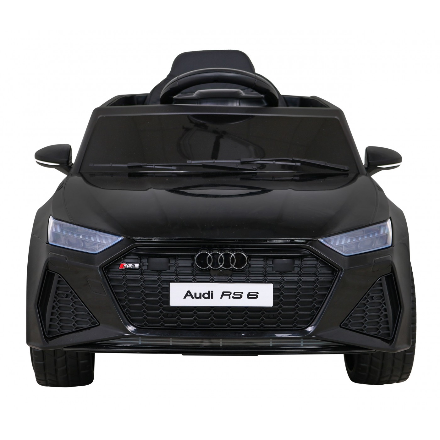 Audi RS 6 Dětské elektrické auto černé + dálkové ovládání + Kola EVA + pomalý start + Audio LED