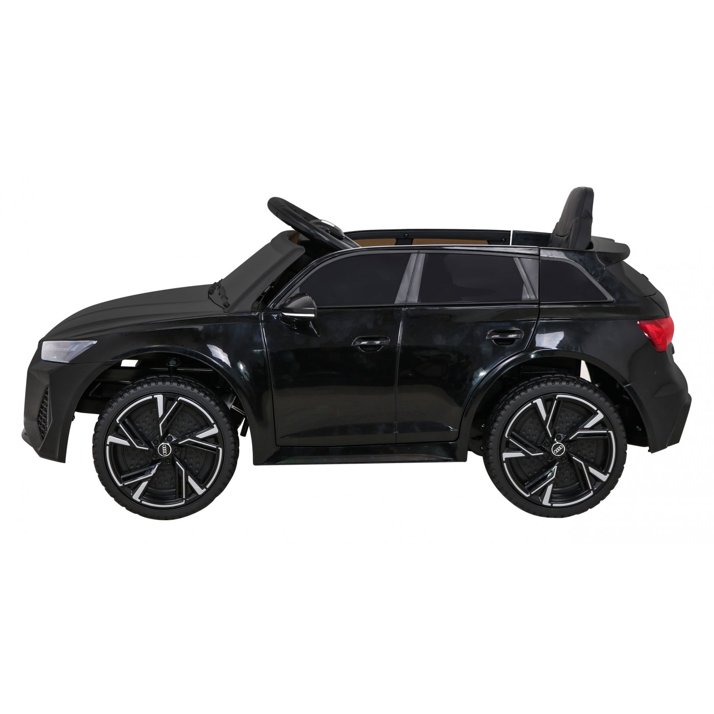 Audi RS 6 Dětské elektrické auto černé + dálkové ovládání + Kola EVA + pomalý start + Audio LED