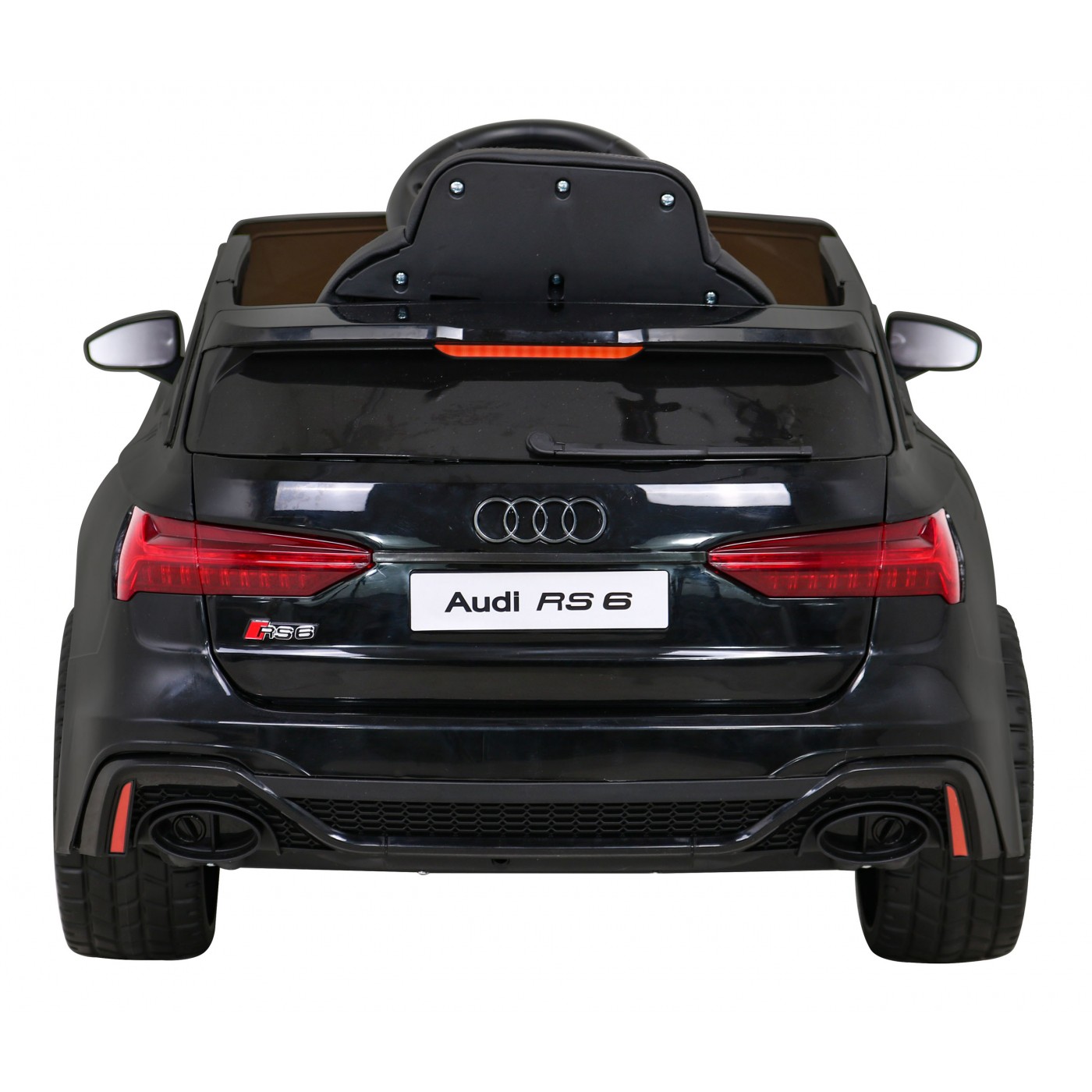 Audi RS 6 Dětské elektrické auto černé + dálkové ovládání + Kola EVA + pomalý start + Audio LED
