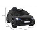 Audi RS 6 Dětské elektrické auto černé + dálkové ovládání + Kola EVA + pomalý start + Audio LED