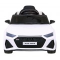 Audi RS 6 Dětské elektrické auto bílé + dálkové ovládání + Kola EVA + pomalý start + Audio LED