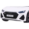 Audi RS 6 Dětské elektrické auto bílé + dálkové ovládání + Kola EVA + pomalý start + Audio LED