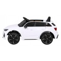 Audi RS 6 Dětské elektrické auto bílé + dálkové ovládání + Kola EVA + pomalý start + Audio LED