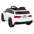 Audi RS 6 Dětské elektrické auto bílé + dálkové ovládání + Kola EVA + pomalý start + Audio LED