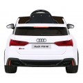 Audi RS 6 Dětské elektrické auto bílé + dálkové ovládání + Kola EVA + pomalý start + Audio LED