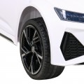 Audi RS 6 Dětské elektrické auto bílé + dálkové ovládání + Kola EVA + pomalý start + Audio LED