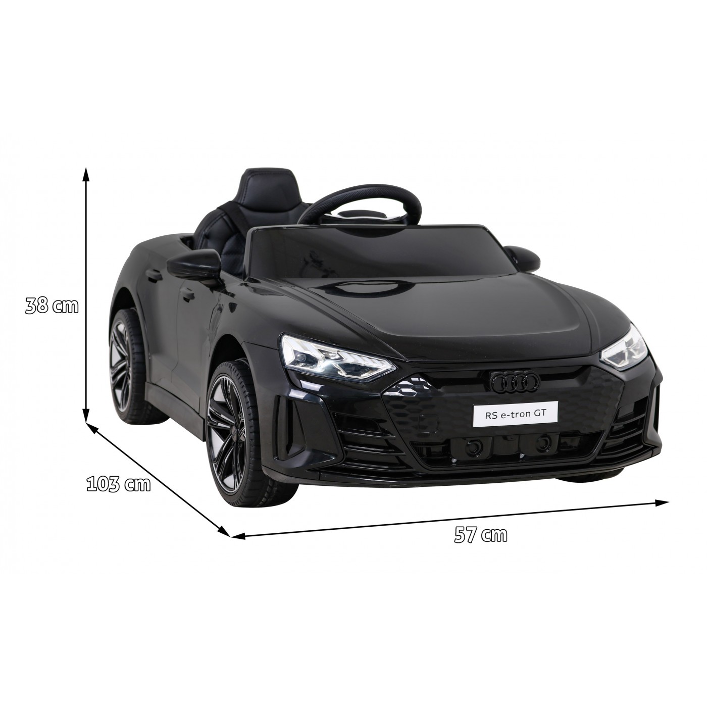 Audi RS E-Tron GT Bateriový Černý Dálkový 4x4 Pohon Rádio MP3 LED EVA