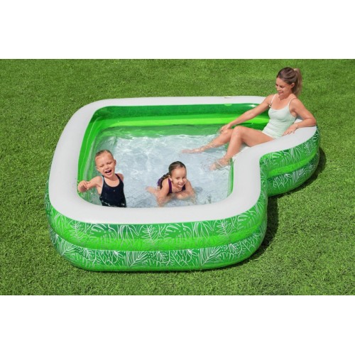Dětský zahradní bazén 6+ Tropical Paradise 231x51 BESTWAY + nafukovací sedadlo + držáky na nápoje