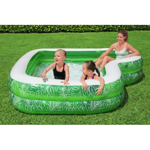 Dětský zahradní bazén 6+ Tropical Paradise 231x51 BESTWAY + nafukovací sedadlo + držáky na nápoje