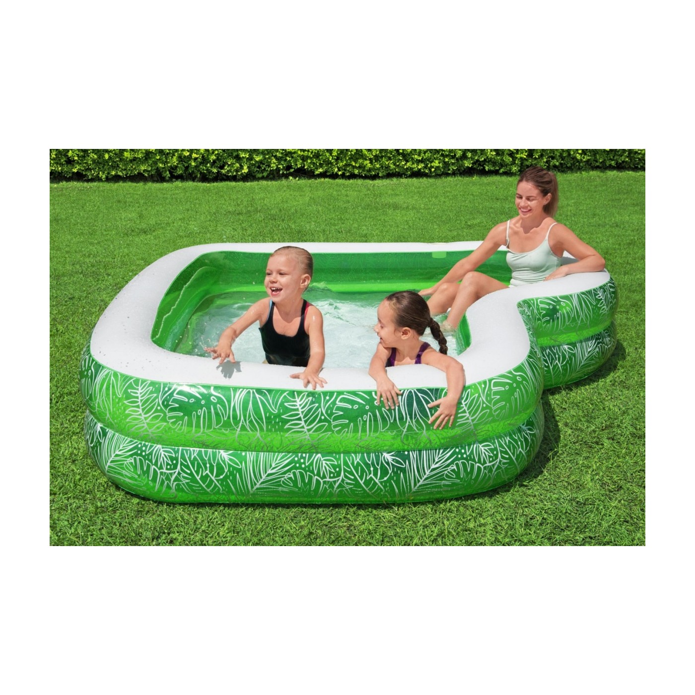 Dětský zahradní bazén 6+ Tropical Paradise 231x51 BESTWAY + nafukovací sedadlo + držáky na nápoje