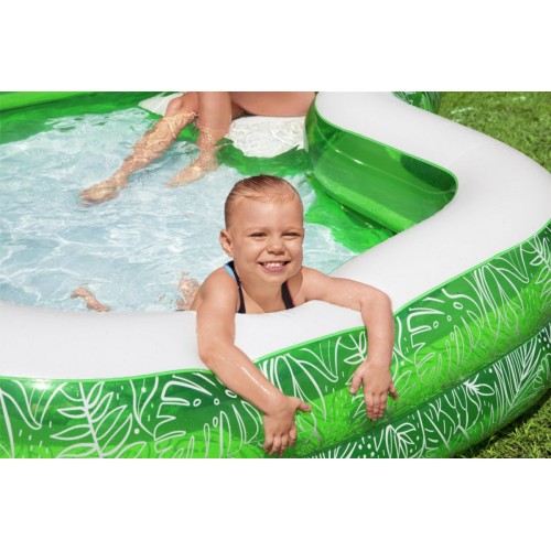 Dětský zahradní bazén 6+ Tropical Paradise 231x51 BESTWAY + nafukovací sedadlo + držáky na nápoje