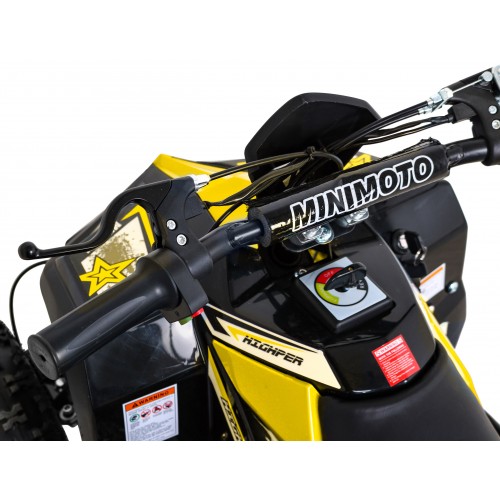 Quad E-STAR na baterii žlutá 35 km/h + střídavý motor 1000 W + nafouknutá kola + nastavení sedadla