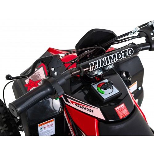 Quad E-STAR na baterii červená 35km/h + střídavý motor 1000W + nafouknutá kola + nastavení sedadla