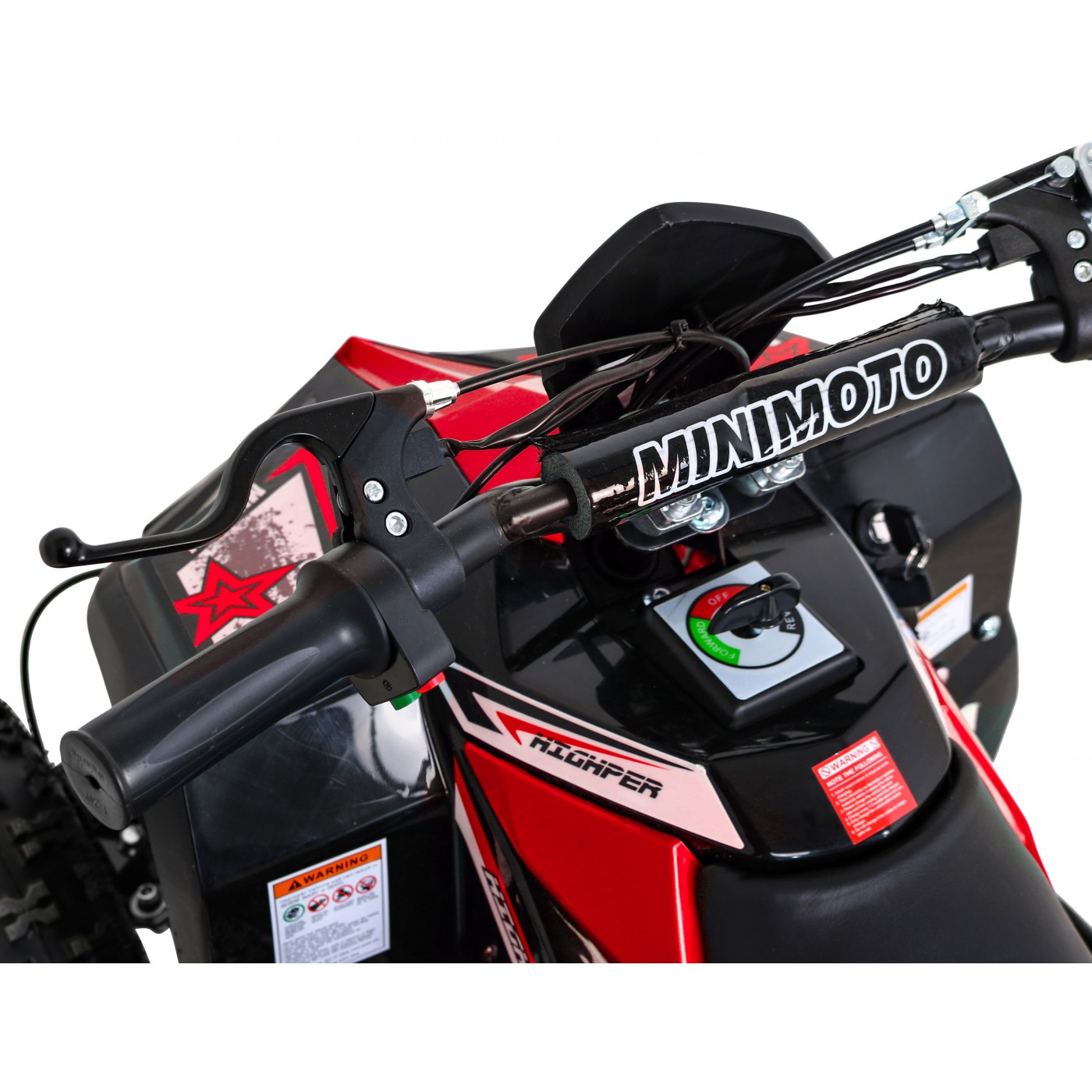 Quad E-STAR na baterii červená 35km/h + střídavý motor 1000W + nafouknutá kola + nastavení sedadla