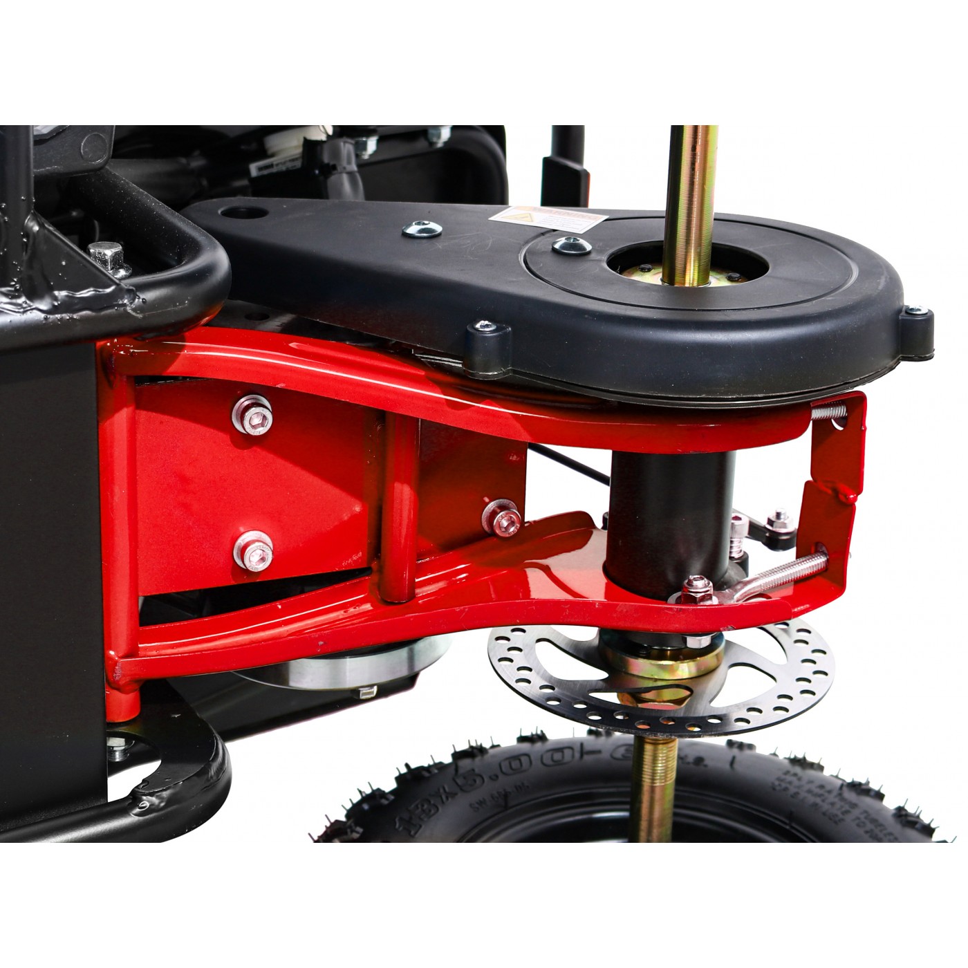 Quad E-STAR na baterii červená 35km/h + střídavý motor 1000W + nafouknutá kola + nastavení sedadla