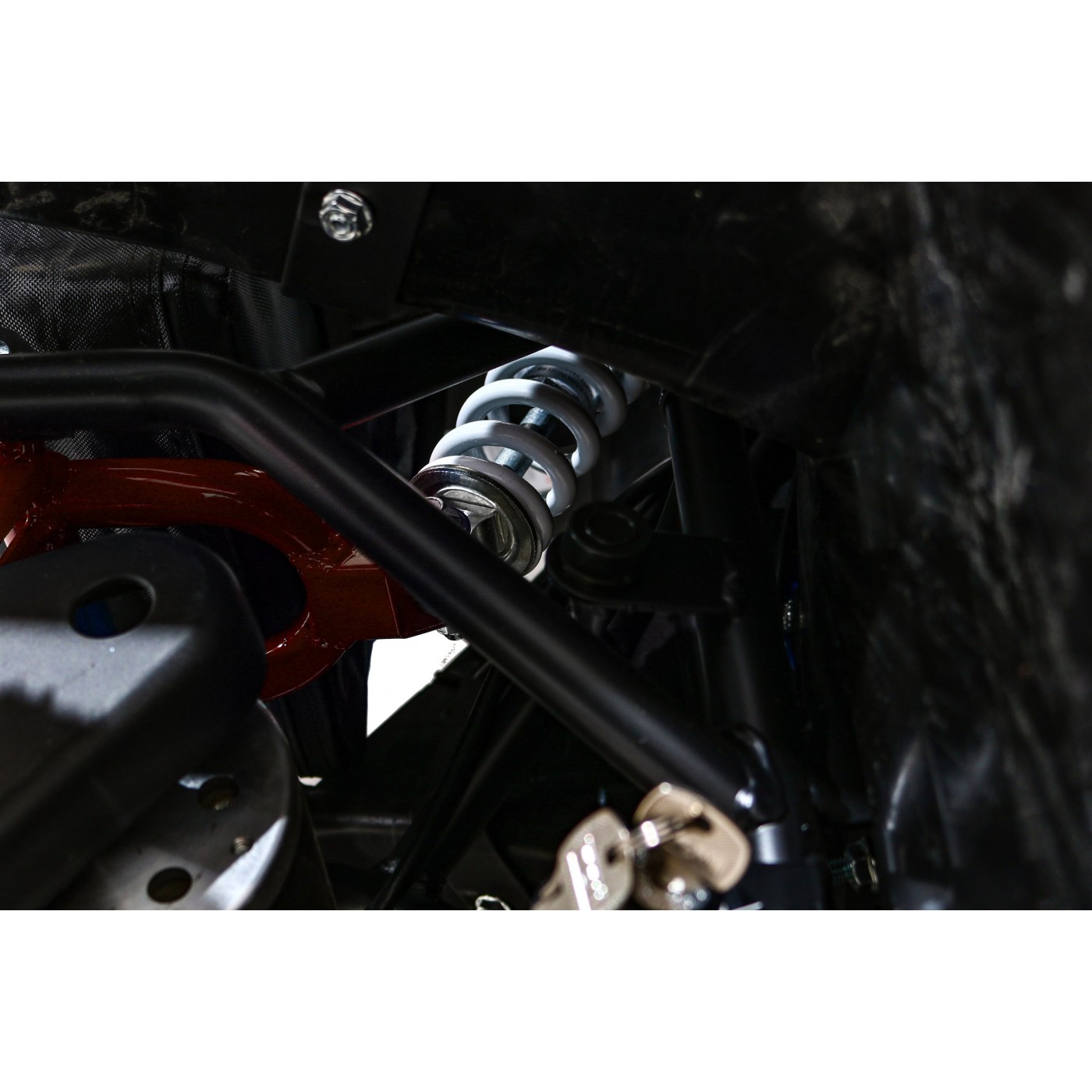 Quad E-STAR na baterii červená 35km/h + střídavý motor 1000W + nafouknutá kola + nastavení sedadla