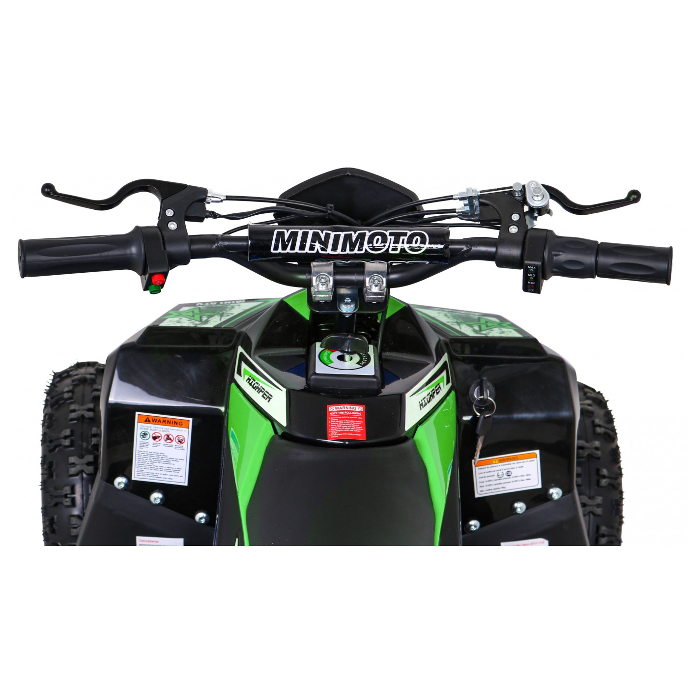 Quad E-STAR na baterii Zelená 35km/h + Bezkartáčový motor 1000W + Nafouknutá kola + Nastavení sedadla