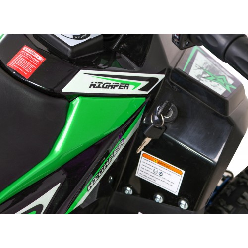 Quad E-STAR na baterii Zelená 35km/h + Bezkartáčový motor 1000W + Nafouknutá kola + Nastavení sedadla