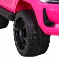 Dětská baterie Toyota Hilux napájená růžovou barvou + pohon 4x4 + dálkové ovládání + 2 nosiče zavazadel + MP3 rádio + LED
