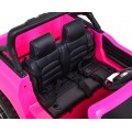 Dětská baterie Toyota Hilux napájená růžovou barvou + pohon 4x4 + dálkové ovládání + 2 nosiče zavazadel + MP3 rádio + LED