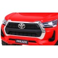 Toyota Hilux Dětská baterie Powečervená červená + 4x4 Drive + dálkové ovládání + 2 zavazadlové regály + MP3 rádio + LED