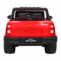 Toyota Hilux Dětská baterie Powečervená červená + 4x4 Drive + dálkové ovládání + 2 zavazadlové regály + MP3 rádio + LED