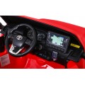 Toyota Hilux Dětská baterie Powečervená červená + 4x4 Drive + dálkové ovládání + 2 zavazadlové regály + MP3 rádio + LED