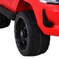 Toyota Hilux Dětská baterie Powečervená červená + 4x4 Drive + dálkové ovládání + 2 zavazadlové regály + MP3 rádio + LED