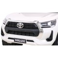 Bílá dětská baterie Toyota Hilux + 4x4 + dálkové ovládání + 2 nosiče zavazadel + MP3 rádio + LED