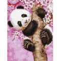 Malba podle čísel Hravá Panda 30x50 Plátno + Barvy + Pedzle