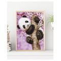 Malba podle čísel Hravá Panda 30x50 Plátno + Barvy + Pedzle