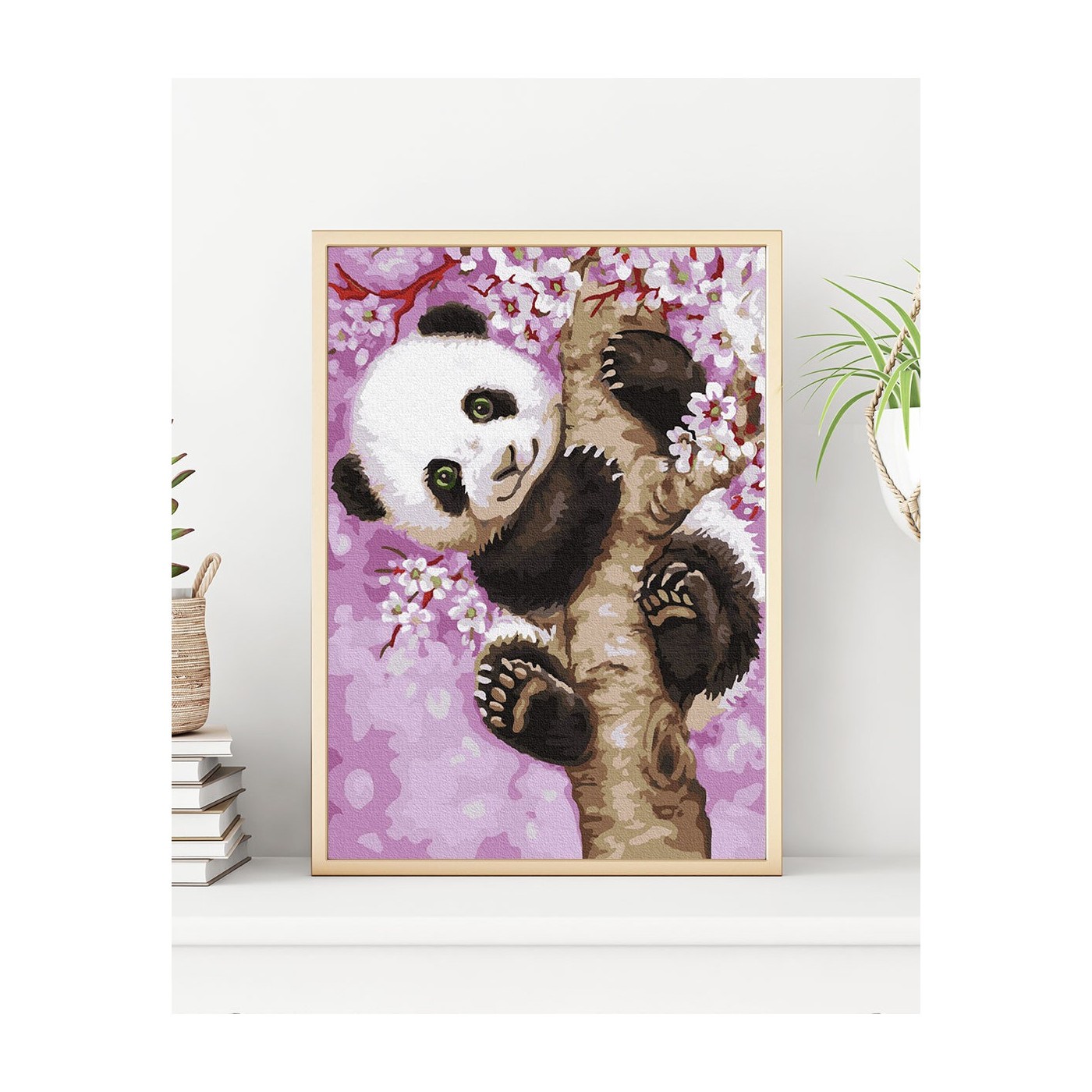 Malba podle čísel Hravá Panda 30x50 Plátno + Barvy + Pedzle