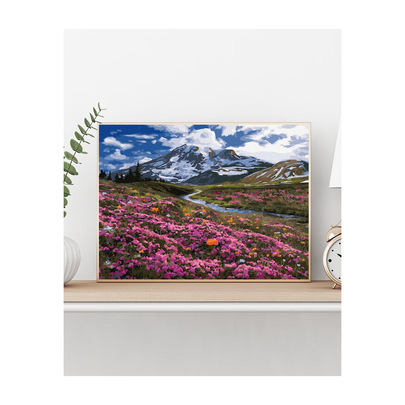 Malba podle čísel Jaro v horách 40x50 Plátno + Barvy + Štětce