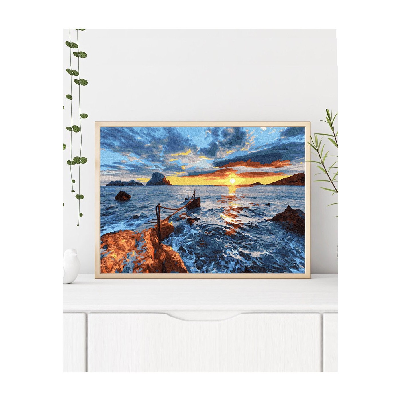 Malba podle čísel Na západě 40x50 Plátno + Barvy + Štětce