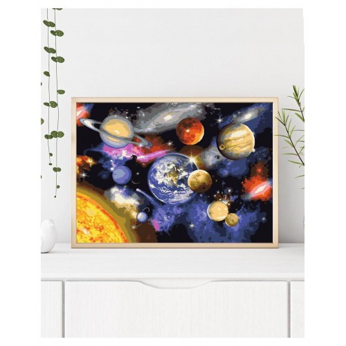 Malba podle čísel Naše planety 40x50  Plátno + Barvy + Štětce