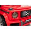 Mercedes AMG G63 Dětský červený dálkový MP3 LED pomalý start EVA PÁSY