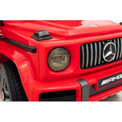 Mercedes AMG G63 Dětský červený dálkový MP3 LED pomalý start EVA PÁSY