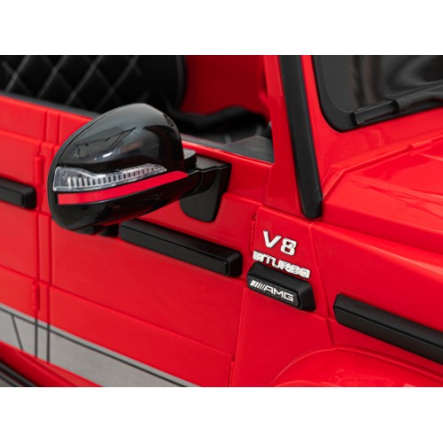 Mercedes AMG G63 Dětský červený dálkový MP3 LED pomalý start EVA PÁSY