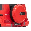 Mercedes AMG G63 Dětský červený dálkový MP3 LED pomalý start EVA PÁSY